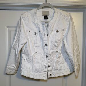 Calvin Klein Jeans White Denim Jacket LIKE NEW! Women’s Size XL